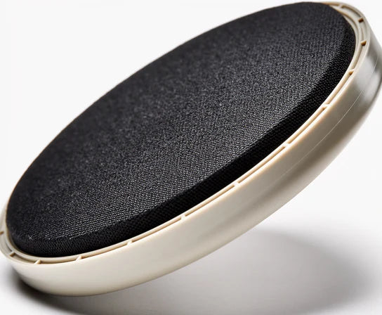 Core slider tilted to show fabric and plastic sides