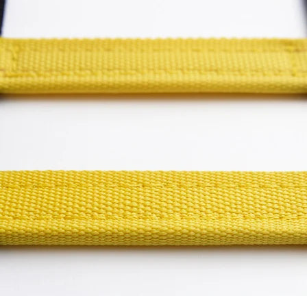 Close-up of two agility ladder rungs and webbing weave