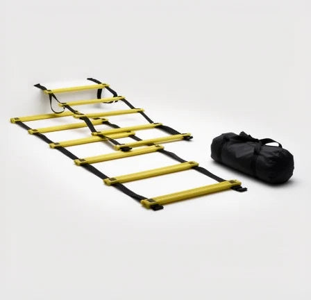 Agility ladder unrolled with 12 rungs visible