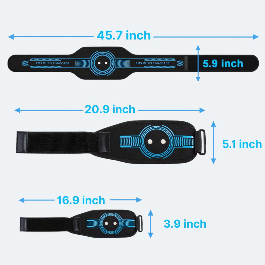 Belt and strap length dimensions diagram